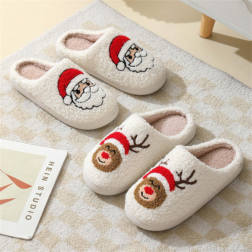Christmas Gingerbread Man Slippers Santa Claus Shoes Home Cotton Slippers - My Photo Socks AU