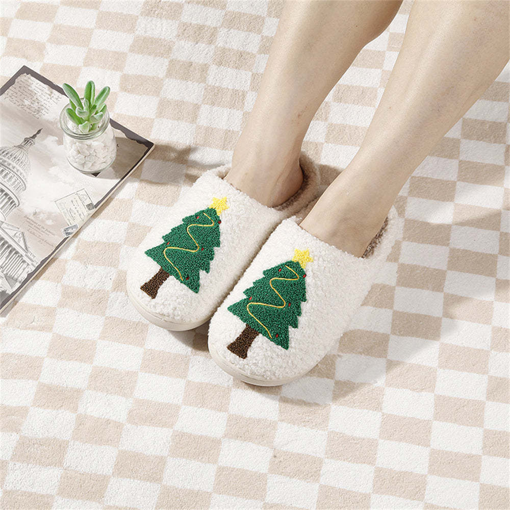 Christmas Slippers Christmas Tree Shoes Home Cotton Slippers - My Photo Socks AU