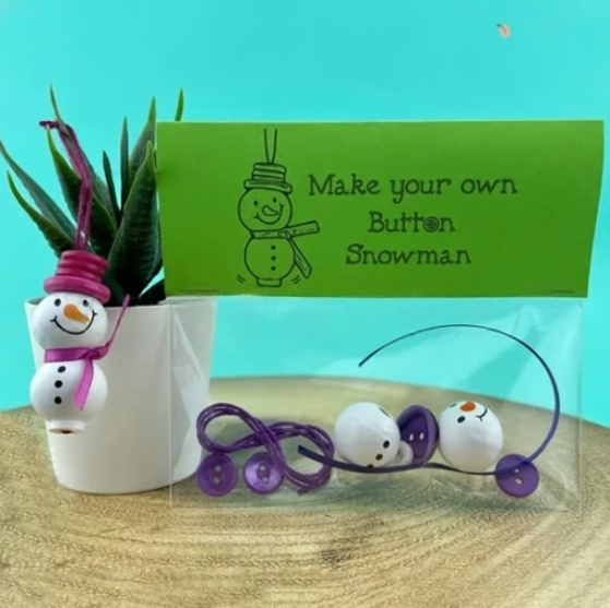 Create Your Own Button Snowman – Fun DIY Christmas Ornament Kit for Family Craft Time & Holiday Décor - MyPhotoSocksAu