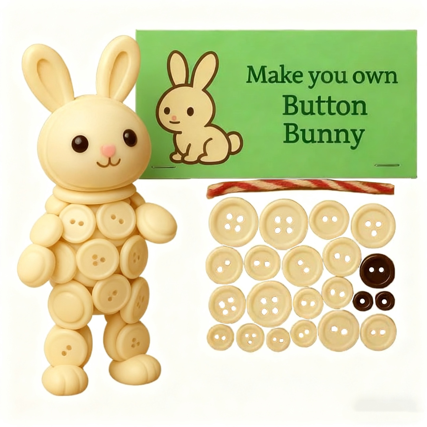 Create Your Own Button Snowman – Fun DIY Christmas Ornament Kit for Family Craft Time & Holiday Décor - MyPhotoSocksAu