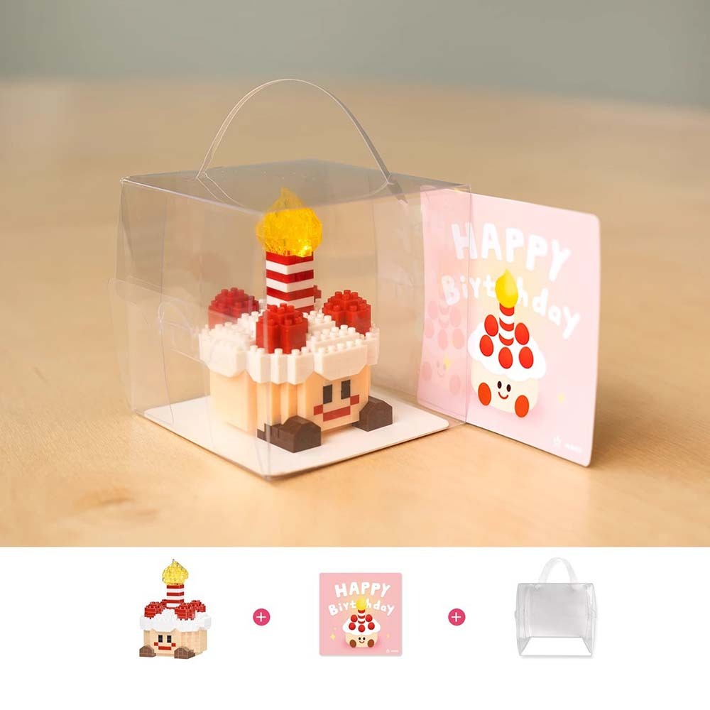 DIY Light-Up Cake Building Blocks Small Bricks Assembly Toy for Boys and Girls Birthday - MyPhotoSocksAu