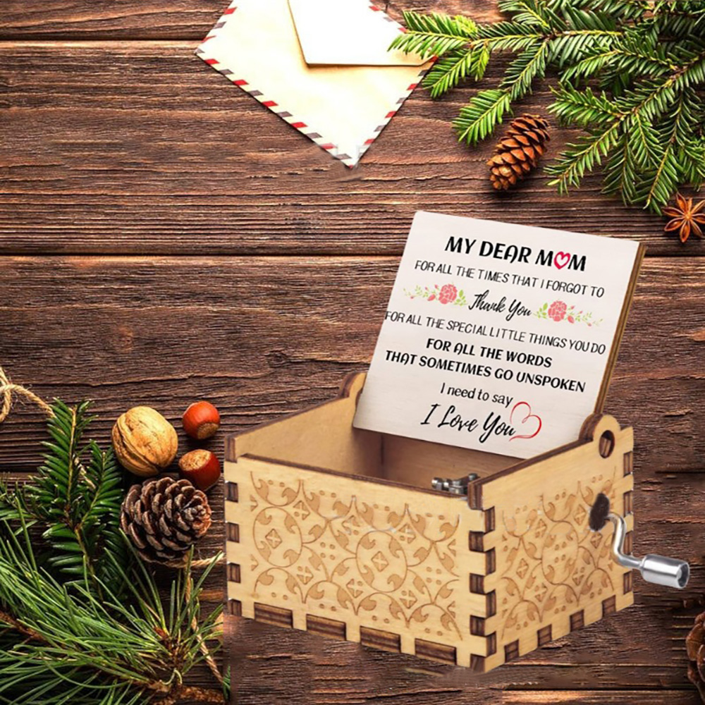 Mother's Day Gift Wooden Music Box I Need To Say Music Box Gift for Mom