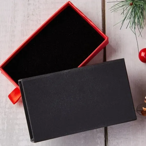 Kraft Paper Drawer Box Black Cardboard Gift Box with Sponge - MyPhotoSocksAu