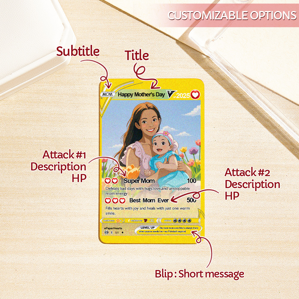 Custom Poke Card, Gift For dad, Father's Day Gift, Custom Poke Present for Couple - MyPhotoSocksAu