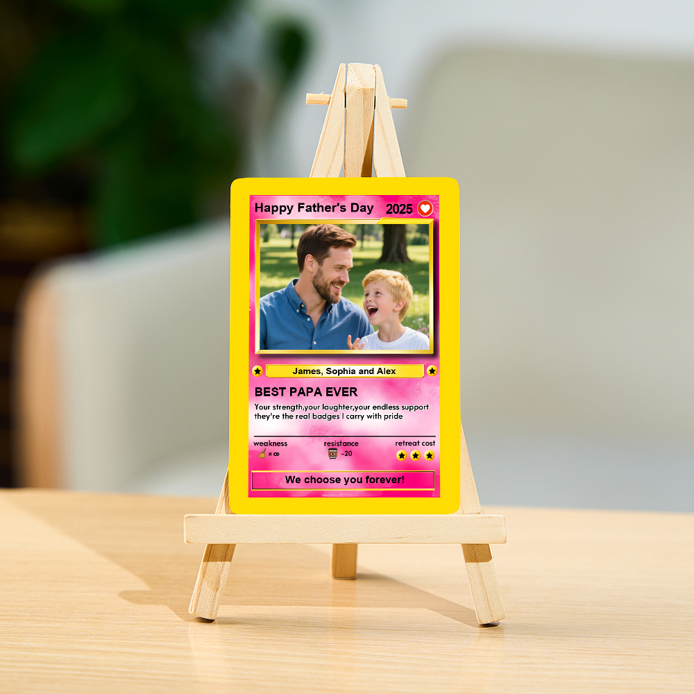 We Choose You Forever Custom Poke Card Fathers Day Gift For Poke Loving Dads Gift For Dad - MyPhotoSocksAu