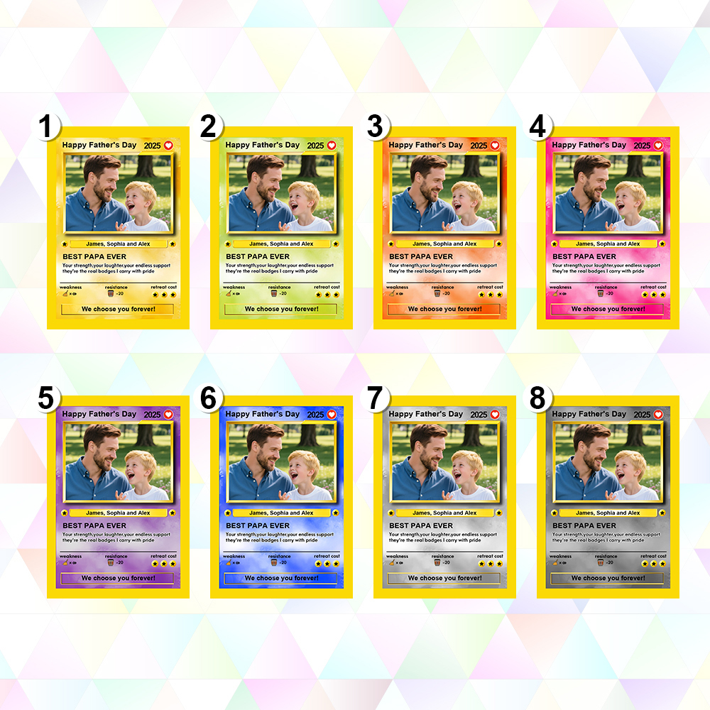 We Choose You Forever Custom Poke Card Fathers Day Gift For Poke Loving Dads Gift For Dad - MyPhotoSocksAu