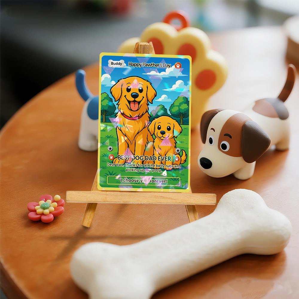 Personalized Poke Card Cartoon Photo Fathers Day Card Custom Text and Photo Poke Card Gift For Dad Poke Present - MyPhotoSocksAu