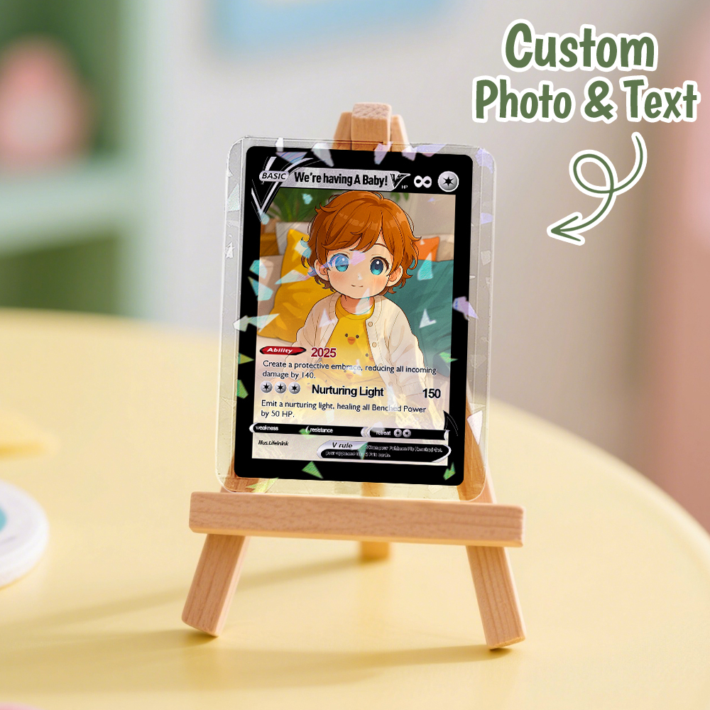 Custom Cute Baby Character Card Personalized Card Gift For Children Custom Presents - MyPhotoSocksAu