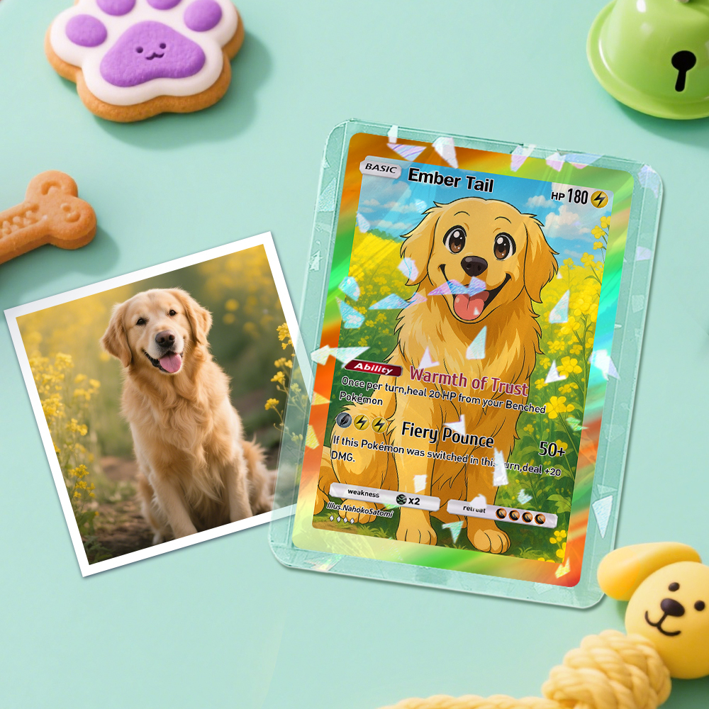 Custom Cute Pet Poke Card Custom Card Gift For Pet Lover Custom Dog Present - MyPhotoSocksAu
