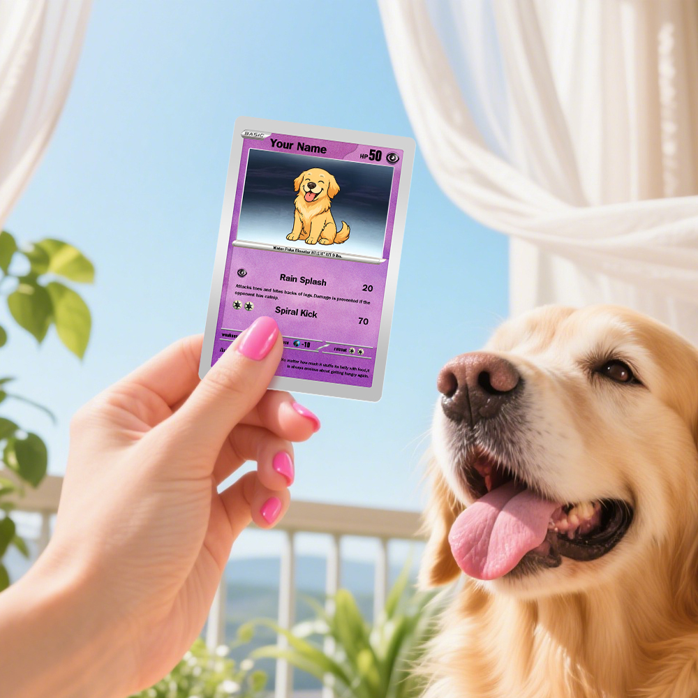 Custom Cute Pet Poke Card Custom Card Gift For Pet Lover Custom Dog Present - MyPhotoSocksAu