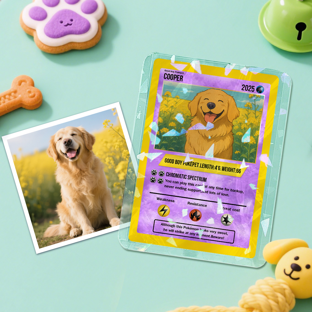 Custom Cute Pet Poke Card Custom Card Gift For Pet Lover Custom Dog Present - MyPhotoSocksAu