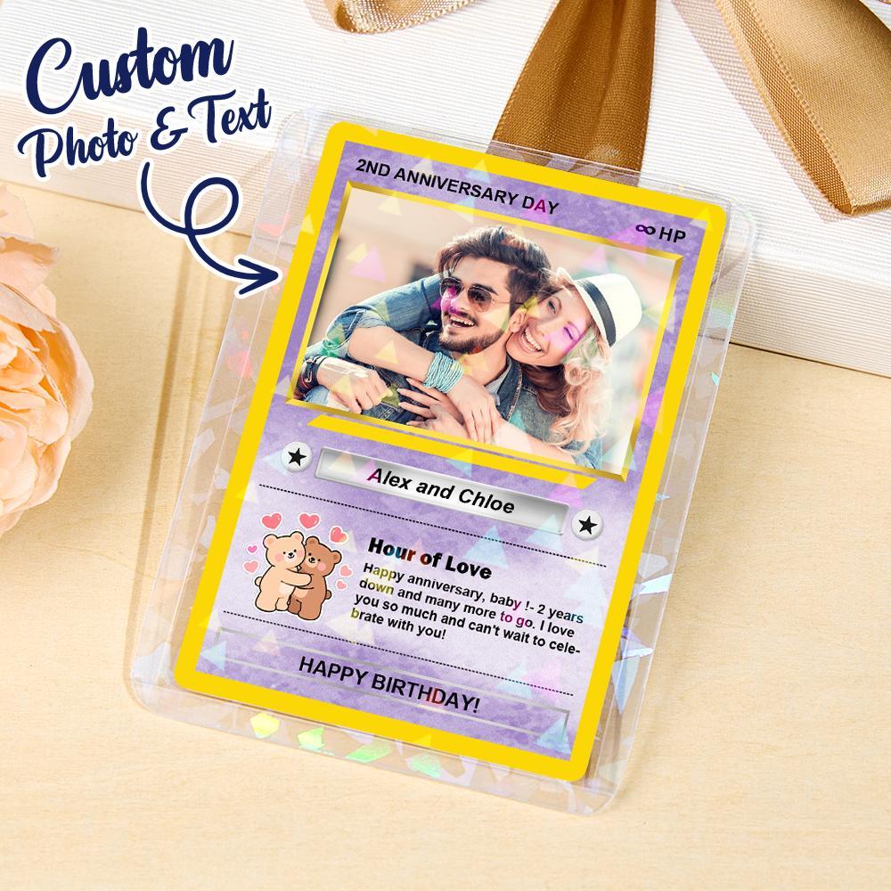 Personalized Photo Text Birthday Cards Personalized Card For Kid Birthday Gift Boyfriend Gift Birthday Keepsake Happy Birthday Poke Card - MyPhotoSocksAu