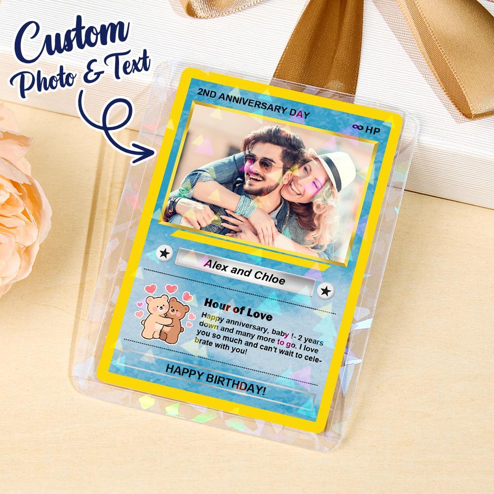 Personalized Photo Text Birthday Cards Personalized Card For Kid Birthday Gift Boyfriend Gift Birthday Keepsake Happy Birthday Poke Card - MyPhotoSocksAu