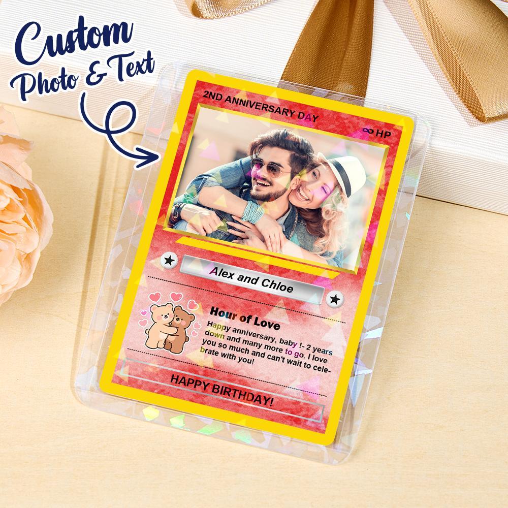 Personalized Photo Text Birthday Cards Personalized Card For Kid Birthday Gift Boyfriend Gift Birthday Keepsake Happy Birthday Poke Card - MyPhotoSocksAu