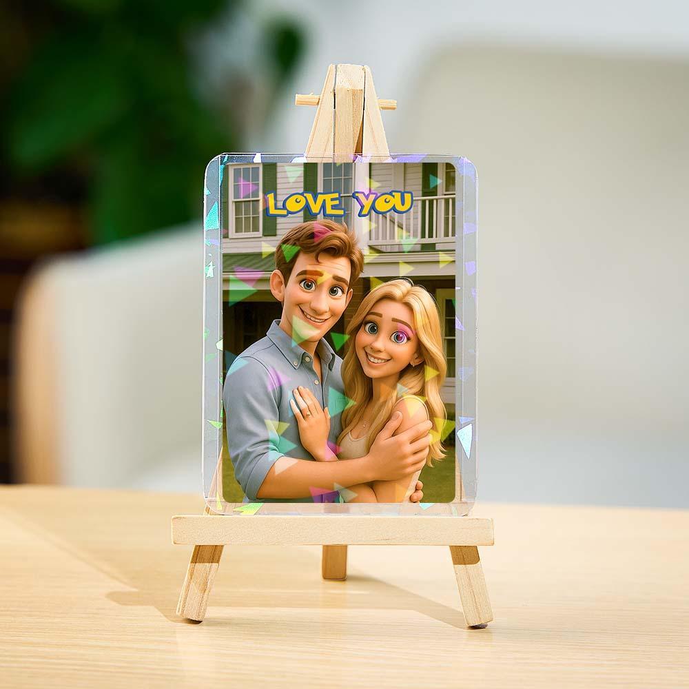 Personalized Couple Cartoon Style Card Present Turn Your Photo into a Unique Collectible Gifts for Lover - MyPhotoSocksAu
