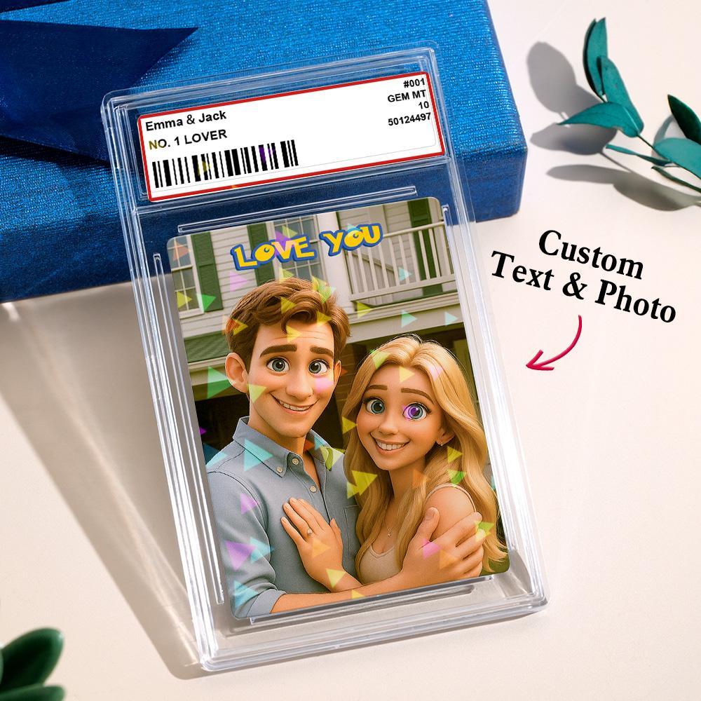 Personalized Couple Cartoon Style Card Present Turn Your Photo into a Unique Collectible Gifts for Lover - MyPhotoSocksAu