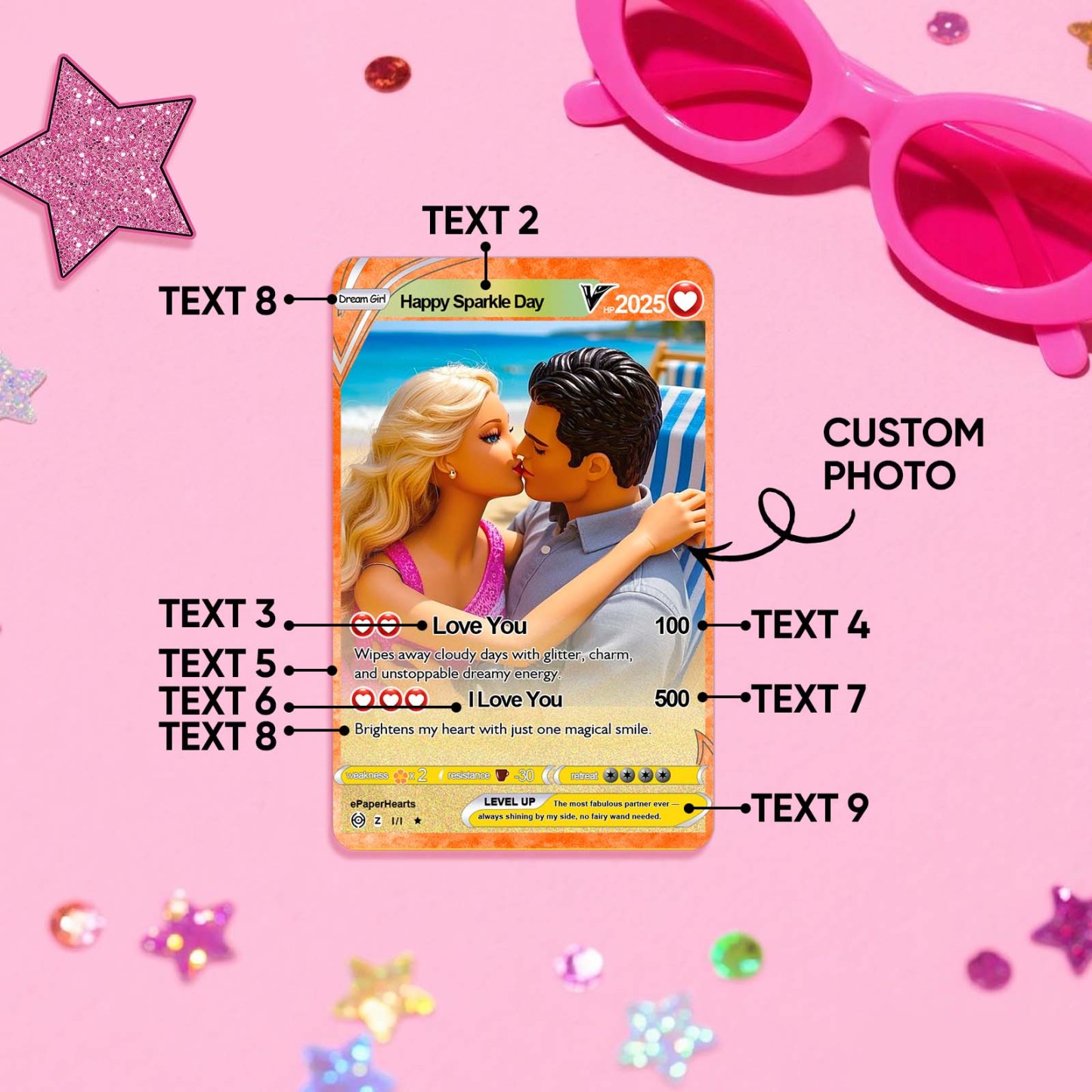 Custom Photo Birthday Cards Personalized Card For Kid Birthday Gift Boyfriend Gift Birthday Keepsake Happy Birthday Poke Card - MyPhotoSocksAu