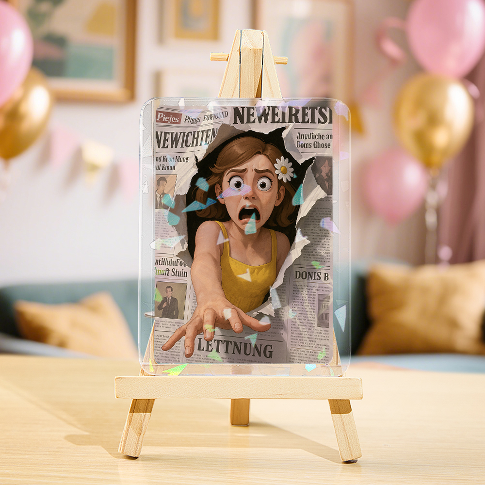 Custom Poke Card Personalized Double Sided Card with Stand, Unique Gift for Birthday, Anniversary, Couples & Friends - MyPhotoSocksAu