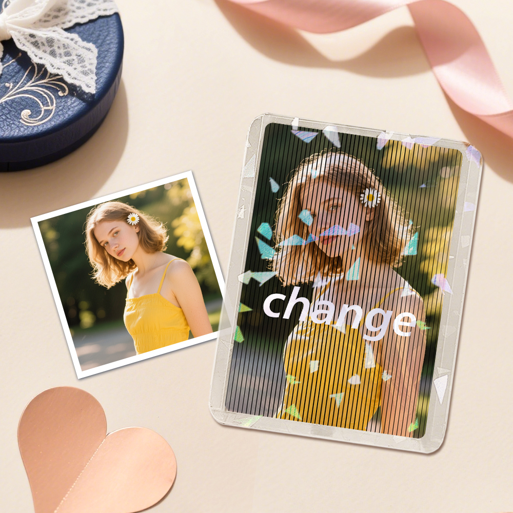 Custom Poke Card Personalized Double Sided Card with Stand, Unique Gift for Birthday, Anniversary, Couples & Friends - MyPhotoSocksAu