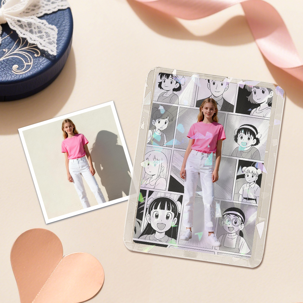 Custom Poke Card Personalized Double Sided Card with Stand, Unique Gift for Birthday, Anniversary, Couples & Friends - MyPhotoSocksAu