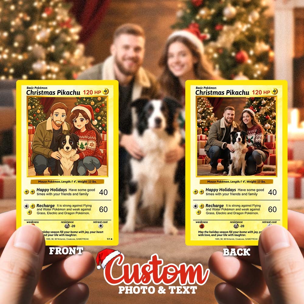 Custom Magic Style Card – Unique Couple Gift with Personalized Text & Image Gift for Christmas - MyPhotoSocksAu