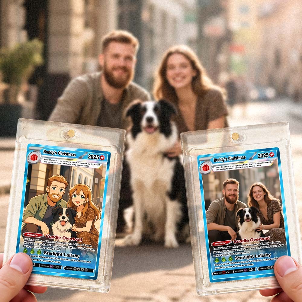 Christmas Custom Couple Card 2025 – Personalized Magic Love Card Keepsake - MyPhotoSocksAu