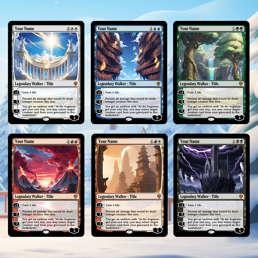 Custom Character Card Personalized Magic Style Christmas Gift Funny Cartoon Christmas Gift for Him or Her MTG Style Card Gift - MyPhotoSocksAu