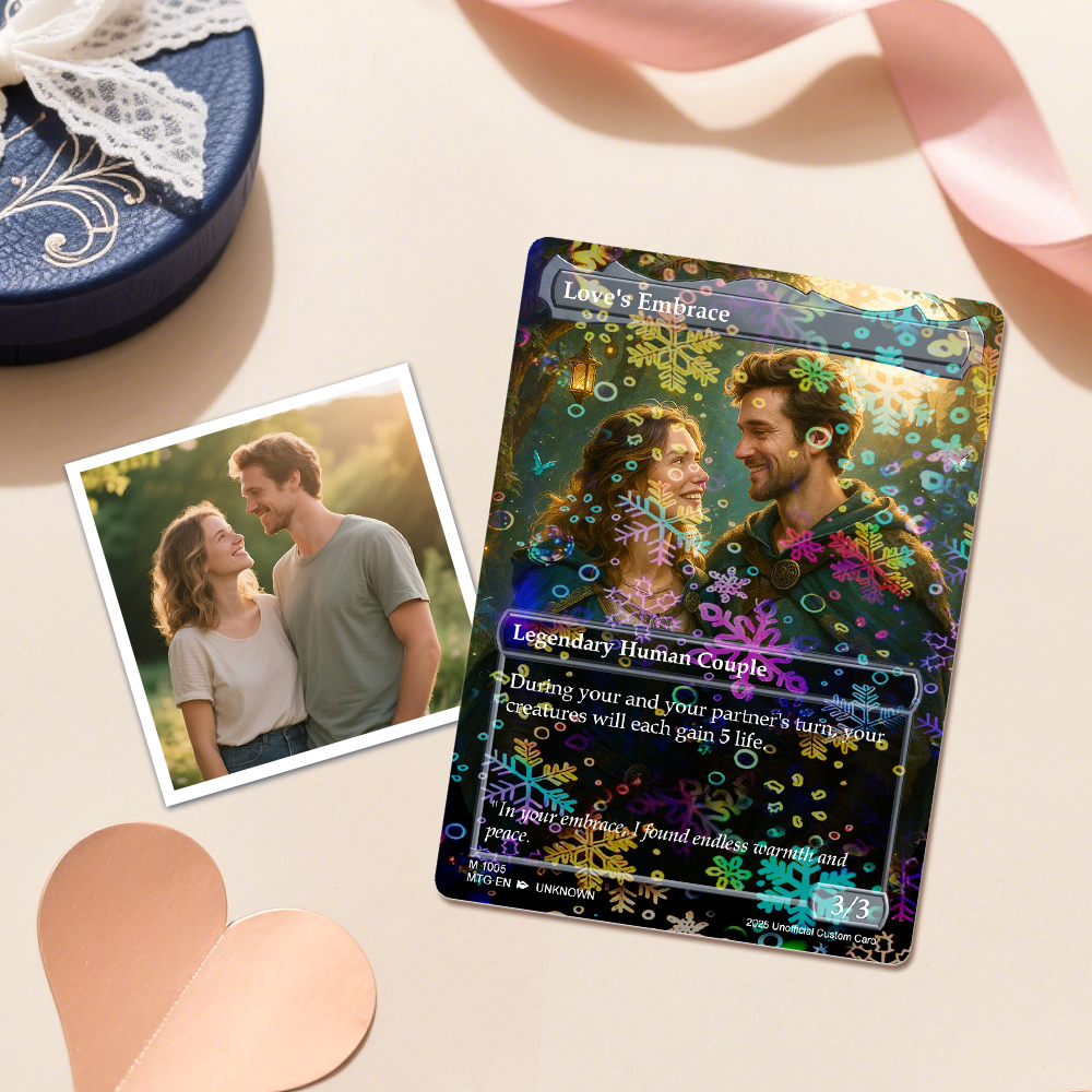 Custom Cute Pet Trading Card Personalized Cartoon Acrylic Card Gift With Optional Film Styles - MyPhotoSocksAu