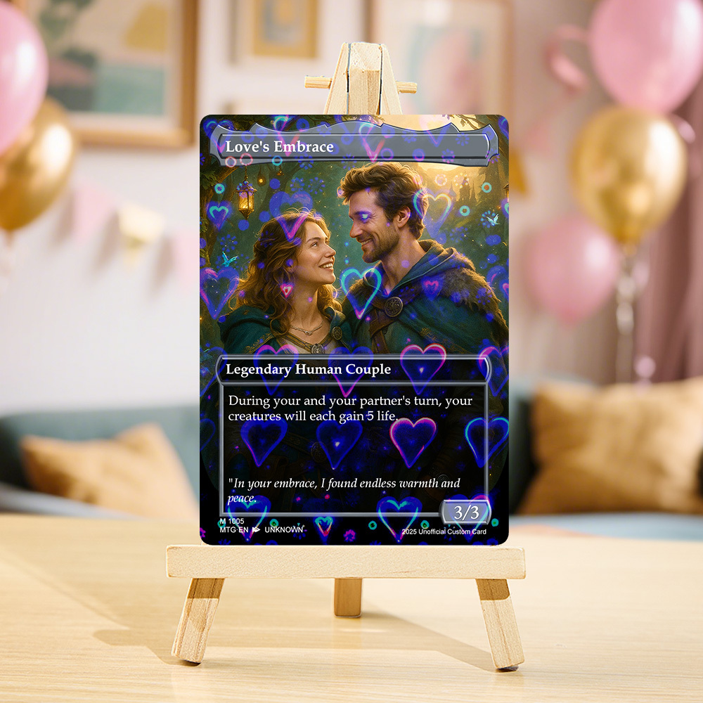 Custom Cute Pet Trading Card Personalized Cartoon Acrylic Card Gift With Optional Film Styles - MyPhotoSocksAu