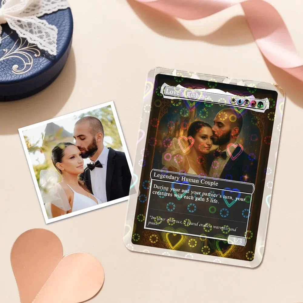 Custom Anime Couples Magic Card Personalized Photo Magic Anime Card Gift for Couples - MyPhotoSocksAu