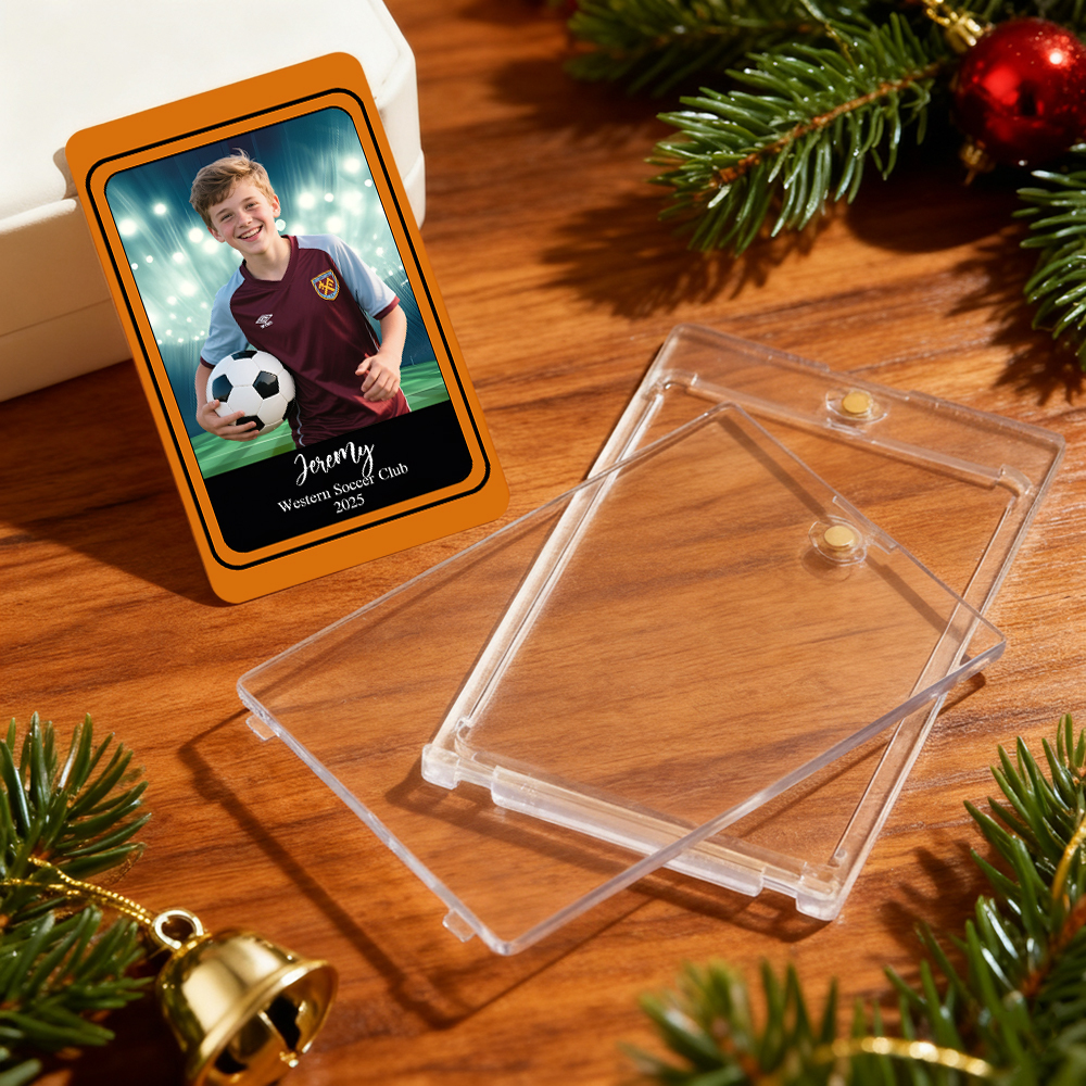 Personalized Sports Themed Game Card Custom Photo Card with Colorful Background Options Gift for Athletes And Sports Fans - MyPhotoSocksAu