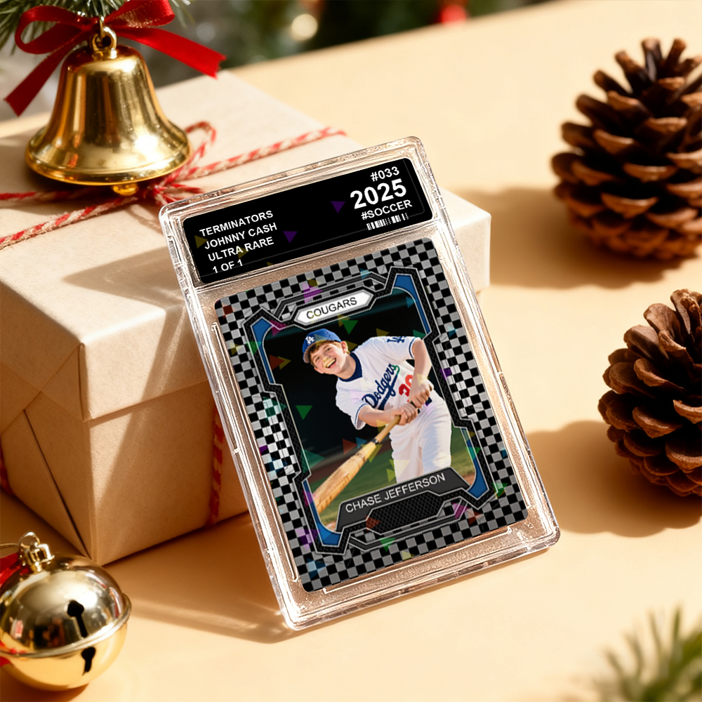 Custom Sports Card for Kids  Personalized Portrait Card with Team Name Great Athlete Gift Idea Christmas Gift - MyPhotoSocksAu