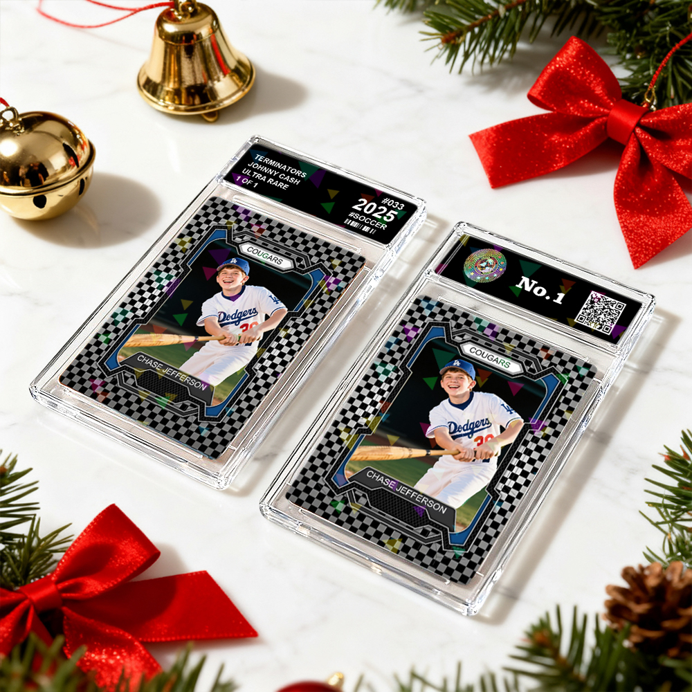 Custom Sports Card for Kids  Personalized Portrait Card with Team Name Great Athlete Gift Idea Christmas Gift - MyPhotoSocksAu
