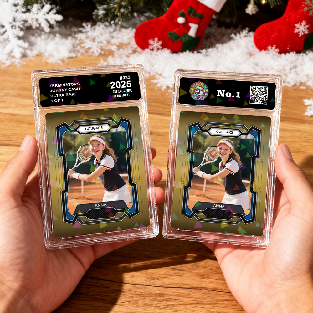 Custom Sports Card for Kids  Personalized Portrait Card with Team Name Great Athlete Gift Idea Christmas Gift - MyPhotoSocksAu