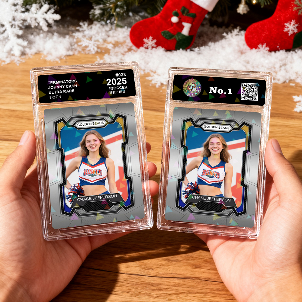 Custom Sports Card for Kids  Personalized Portrait Card with Team Name Great Athlete Gift Idea Christmas Gift - MyPhotoSocksAu