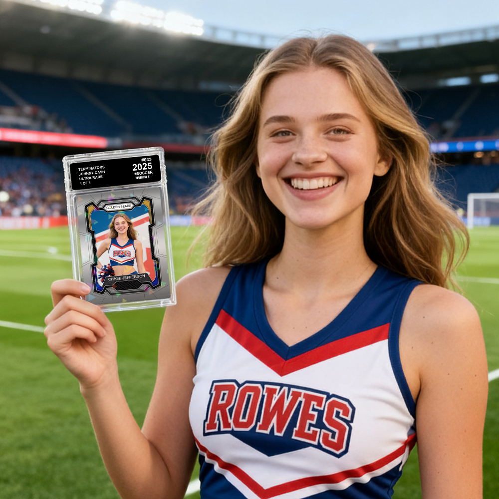 Custom Sports Card for Kids  Personalized Portrait Card with Team Name Great Athlete Gift Idea Christmas Gift - MyPhotoSocksAu
