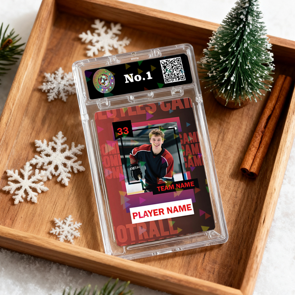 Custom Sports Card for Kids  Personalized Portrait Card with Team Name Great Athlete Gift Idea Christmas Gift - MyPhotoSocksAu