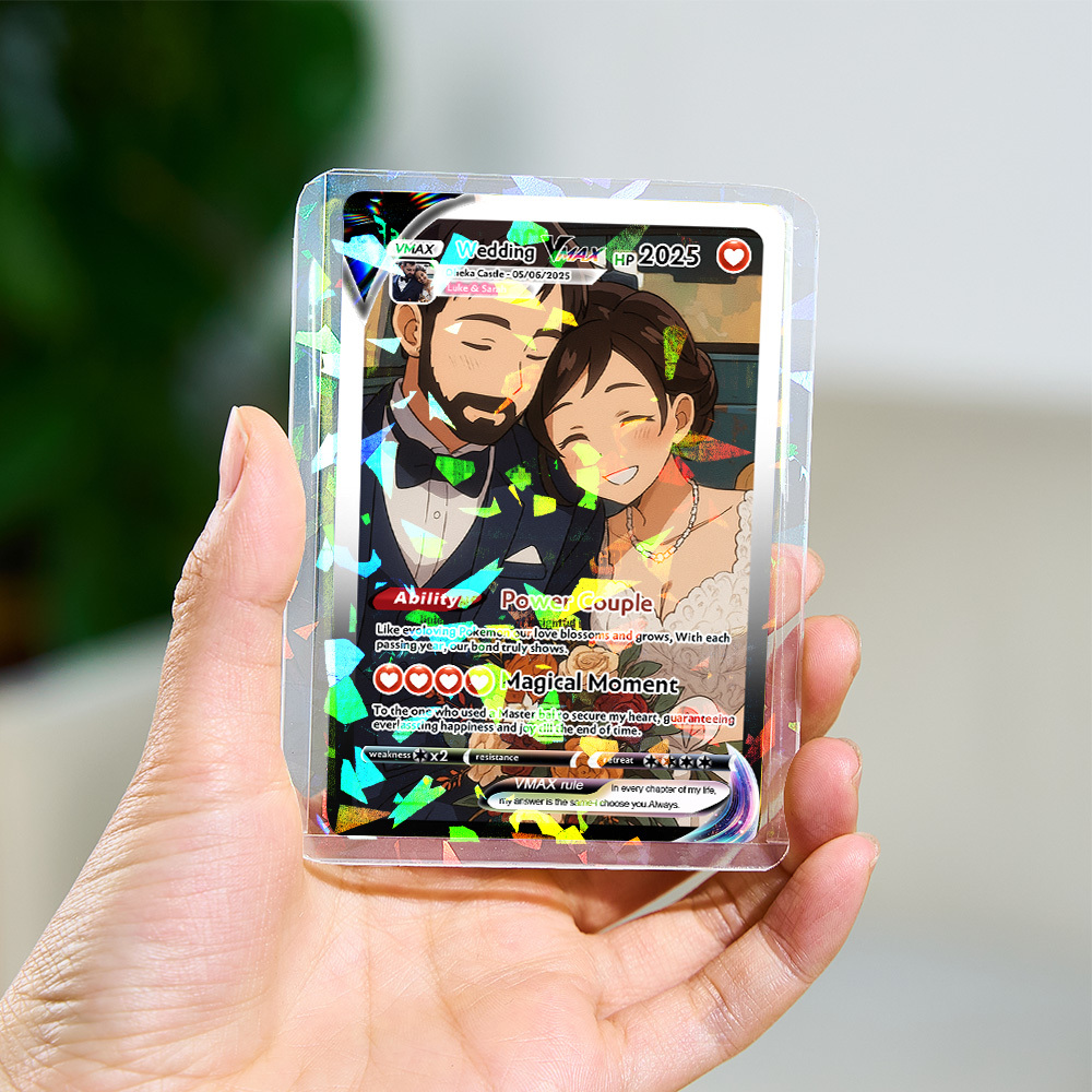 Custom Anime Couple Card Romantic Valentine Gift for Couple Unique Collectible Keepsake Wedding Gift - MyPhotoSocksAu