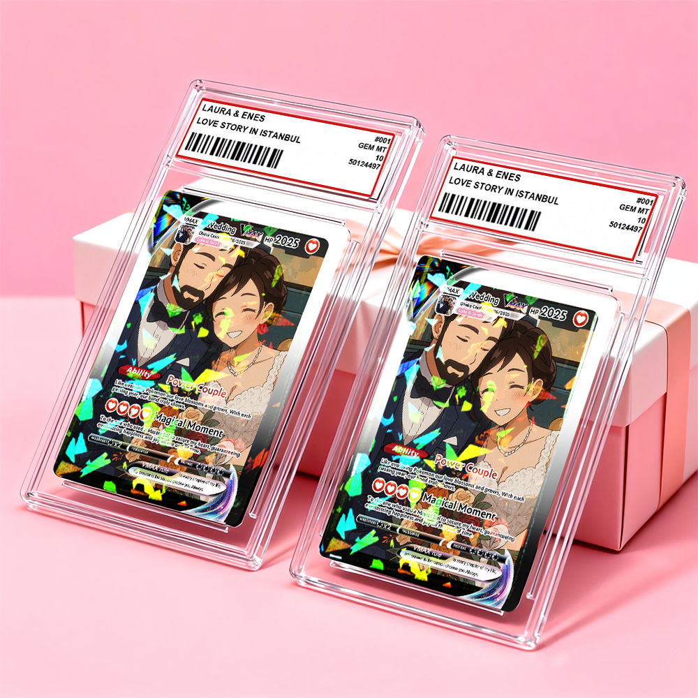 Custom Anime Couple Card Romantic Valentine Gift for Couple Unique Collectible Keepsake Wedding Gift - MyPhotoSocksAu