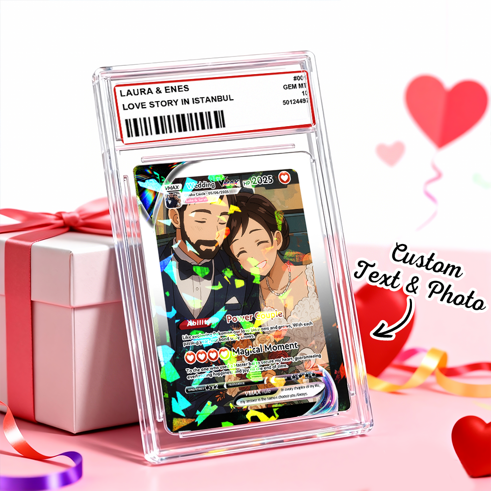 Custom Anime Couple Card Romantic Valentine Gift for Couple Unique Collectible Keepsake Wedding Gift - MyPhotoSocksAu