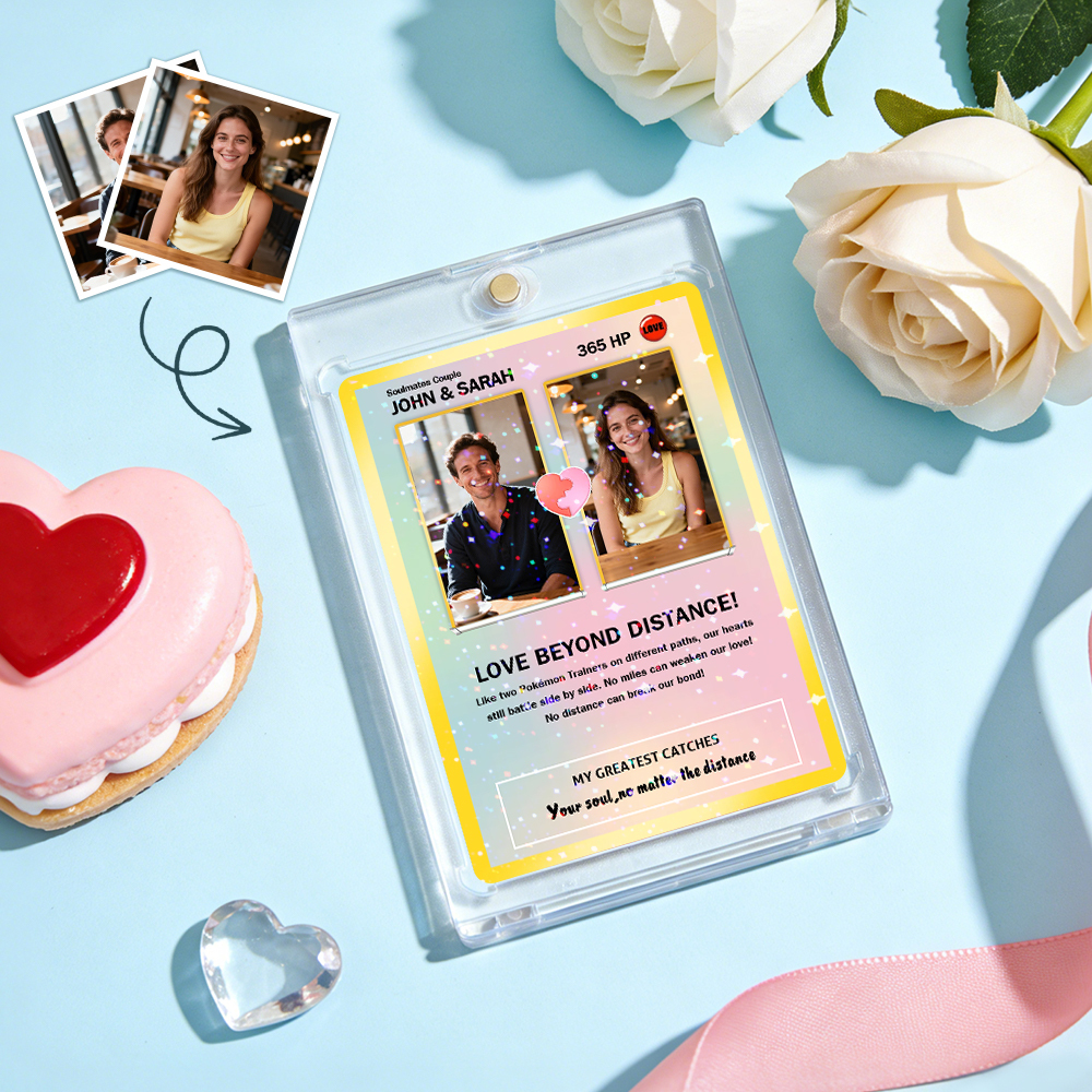 Custom Couple Card Romantic Anniversary Gift for Couple Unique Collectible Keepsake Couple Photo Puzzle Style Card - MyPhotoSocksAu