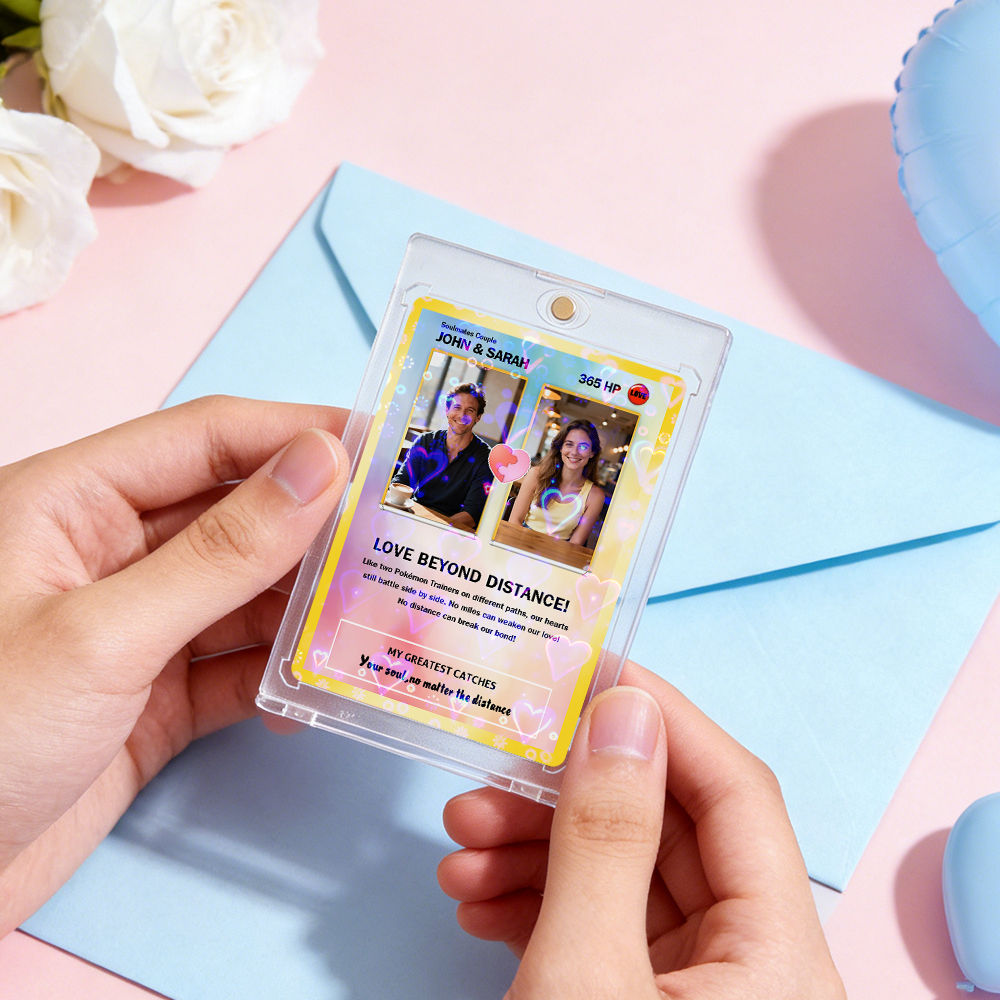 Custom Couple Card Romantic Anniversary Gift for Couple Unique Collectible Keepsake Couple Photo Puzzle Style Card - MyPhotoSocksAu
