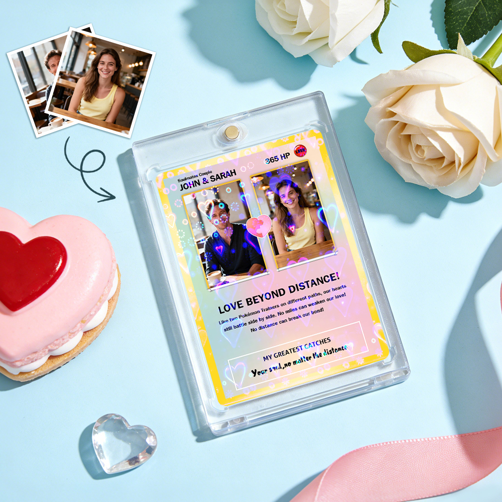 Custom Couple Card Romantic Anniversary Gift for Couple Unique Collectible Keepsake Couple Photo Puzzle Style Card - MyPhotoSocksAu