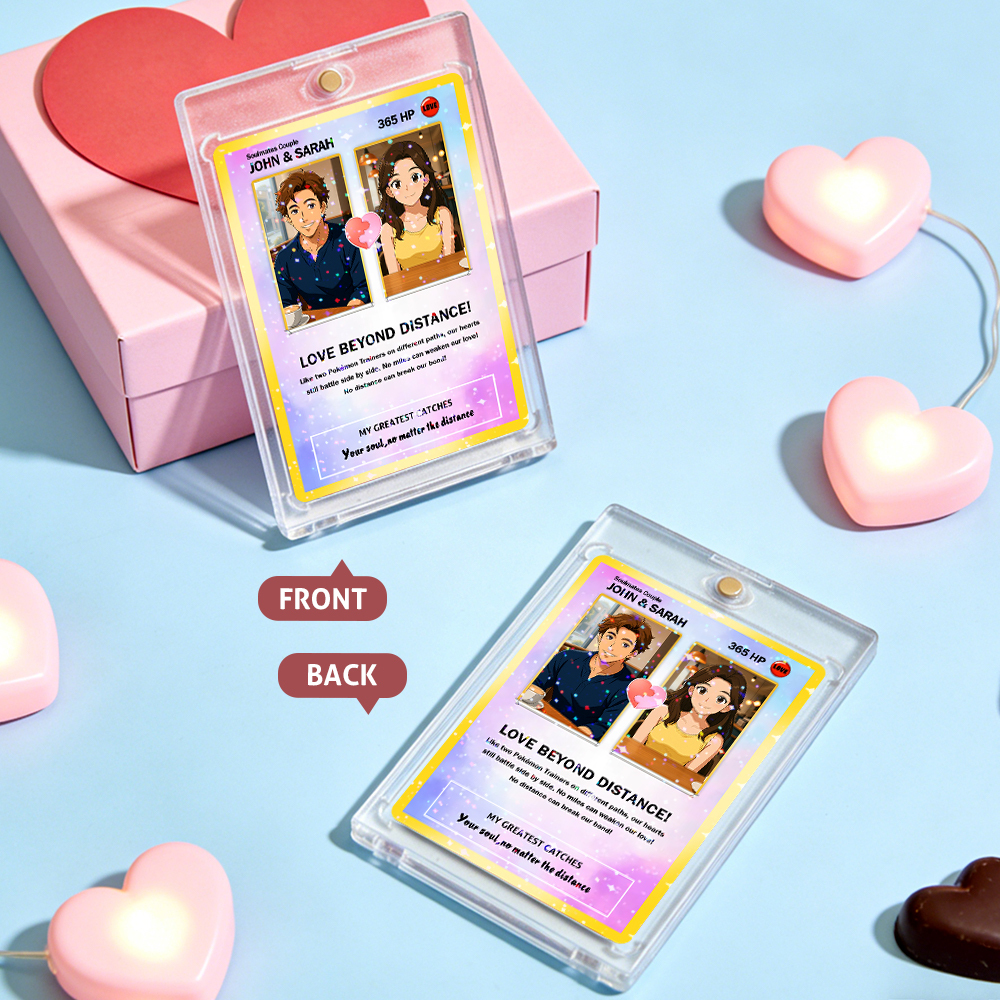 Custom Couple Card Romantic Anniversary Gift for Couple Unique Collectible Keepsake Couple Photo Puzzle Style Card - MyPhotoSocksAu