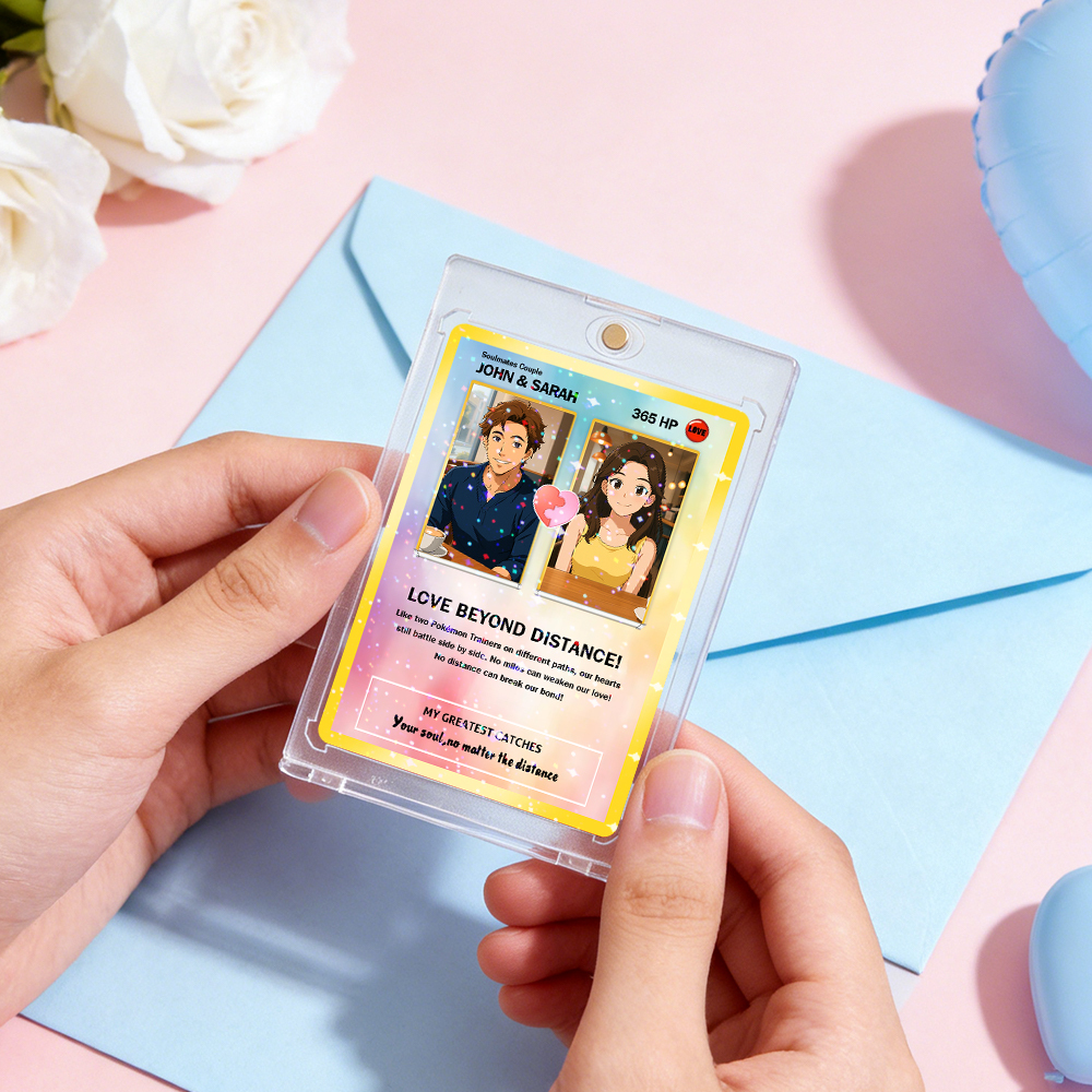 Custom Couple Card Romantic Anniversary Gift for Couple Unique Collectible Keepsake Couple Photo Puzzle Style Card - MyPhotoSocksAu