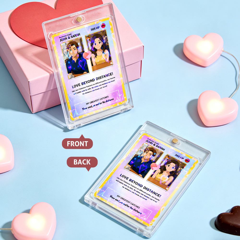 Custom Couple Card Romantic Anniversary Gift for Couple Unique Collectible Keepsake Couple Photo Puzzle Style Card - MyPhotoSocksAu