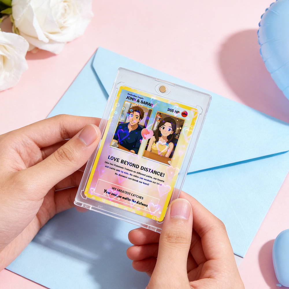 Custom Couple Card Romantic Anniversary Gift for Couple Unique Collectible Keepsake Couple Photo Puzzle Style Card - MyPhotoSocksAu