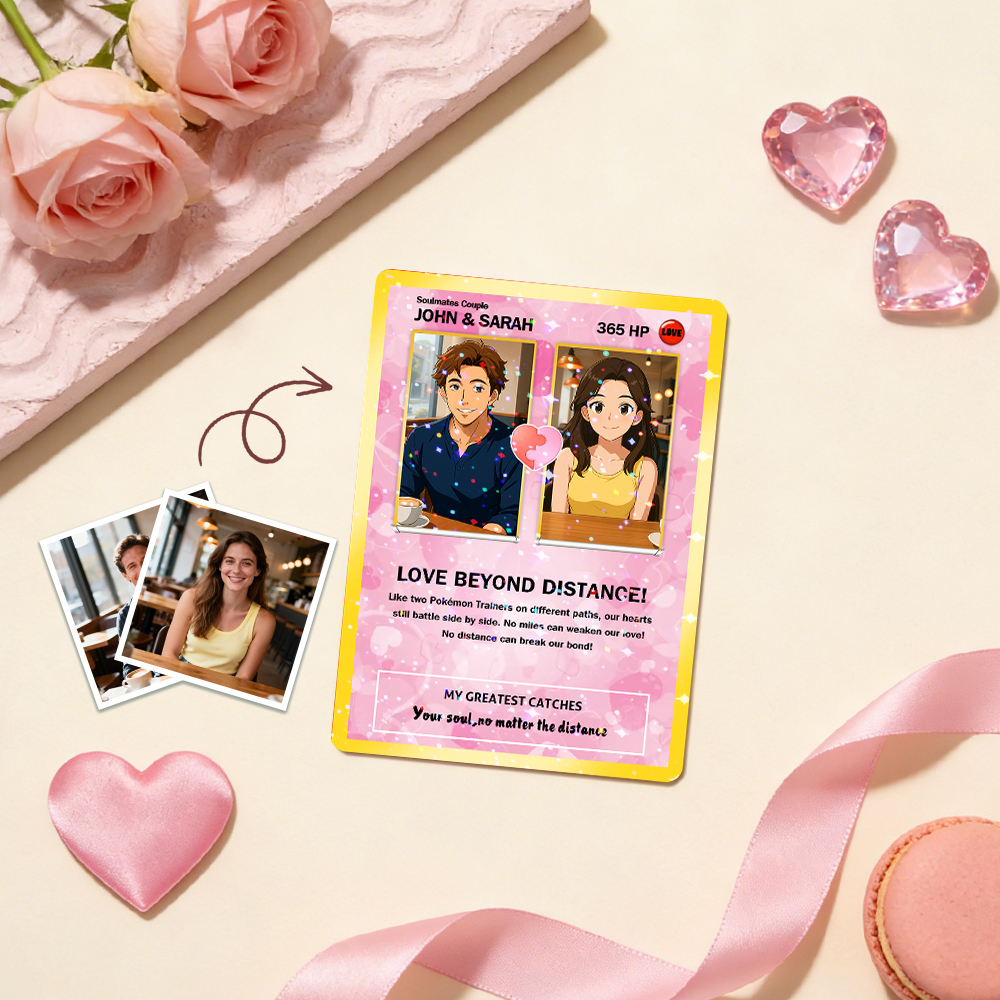 Custom Couple Card Romantic Anniversary Gift for Couple Unique Collectible Keepsake Couple Photo Puzzle Style Card - MyPhotoSocksAu