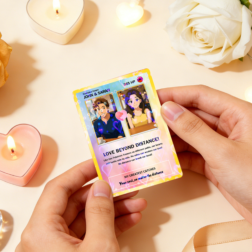 Custom Couple Card Romantic Anniversary Gift for Couple Unique Collectible Keepsake Couple Photo Puzzle Style Card - MyPhotoSocksAu