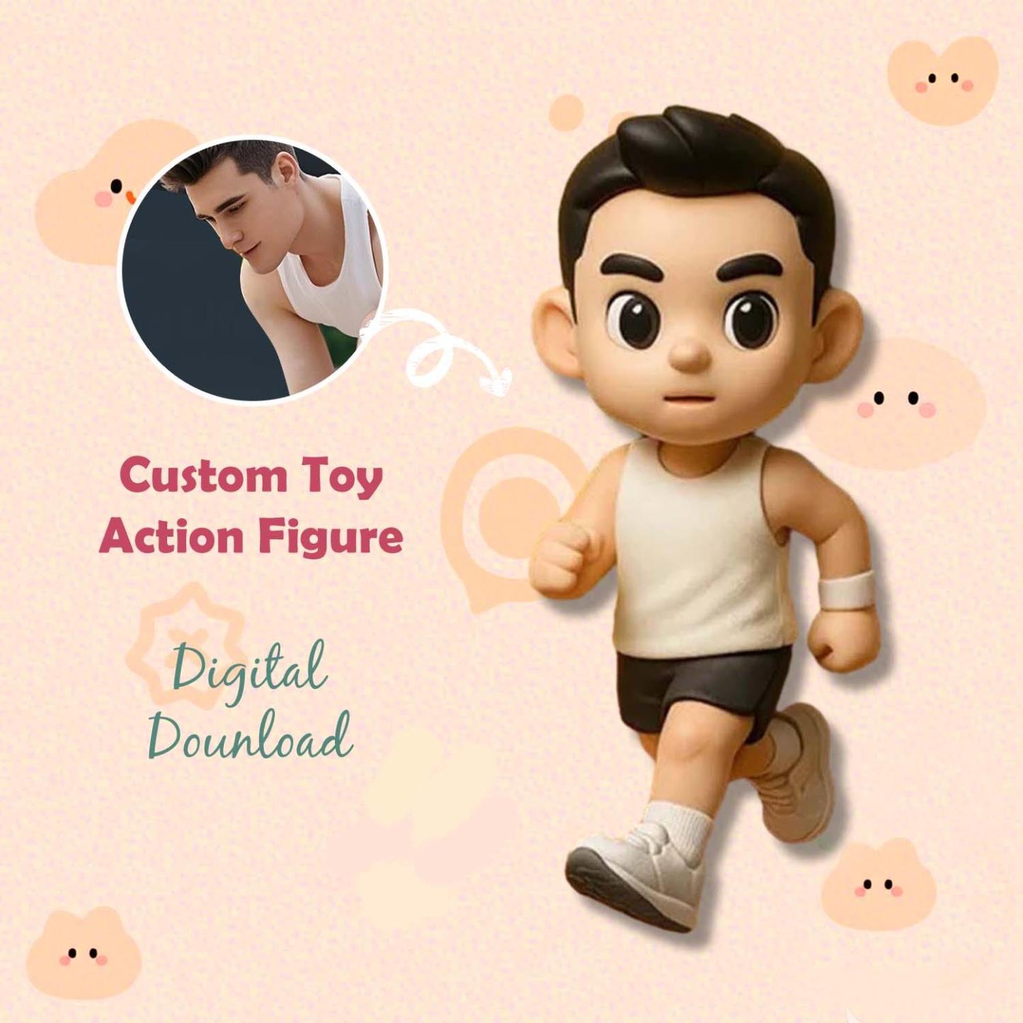 Custom 3D Mini Figure from Your Photo Personalized Desk Toy for Office Decor - MyPhotoSocksAu